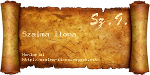 Szalma Ilona névjegykártya